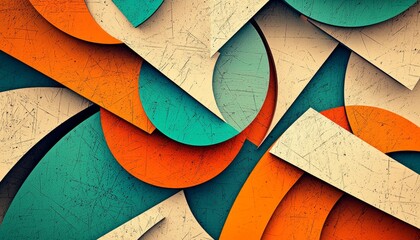 a vibrant and trendy representation of contemporary art in 3d.