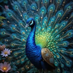 Naklejka na meble Peacock in Vibrant Colors