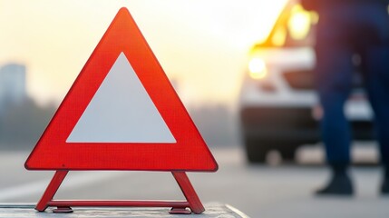 traffic incident response emergency vehicle assistance urban roadway safety signage daytime environm