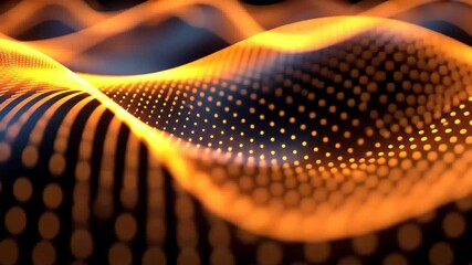 Wall Mural - vibrant orange and black abstract digital waves background for modern dynamic design wallpaper high-