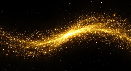 yellow particle in space