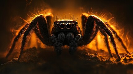 Wall Mural - vector illustration of spider  
