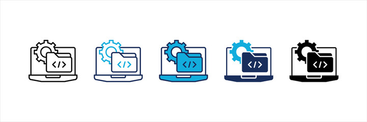 Software Development Multi Style Icon Set