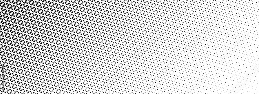 Triangle halftone gradient background. Geometric triangular tech ...