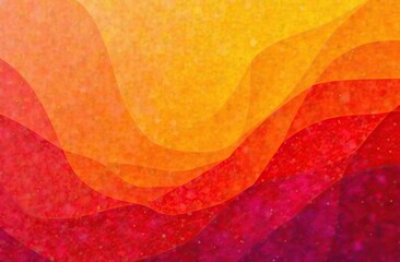 Wall Mural - Orange yellow pink abstract geometric pattern. Colorful background with space for design. Bright art backdrop. Wide banner. Panoramic