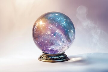 Wall Mural - Mystical crystal ball with stars