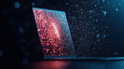 Wall Mural - security hacker activity and system breach computer screen displaying a ransomware message, locked i