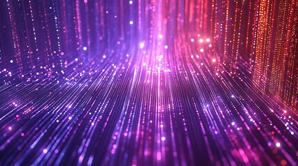 Poster - Abstract Purple and Pink Digital Light Trails Background Image