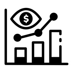 Wall Mural - A linear style icon depicting market vision 

