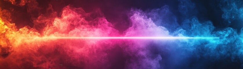 Poster - Abstract Fiery And Icy Color Smoke Background
