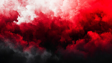 Wall Mural - Red, black and white clouds abstract grunge background banner