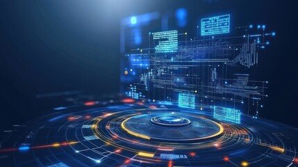 Futuristic digital interface