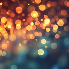 Aufkleber - Abstract Bokeh Lights Overlay with Warm Hues and Soft Blurs: A Festive, Dreamy, and Magical Texture for Graphic Design