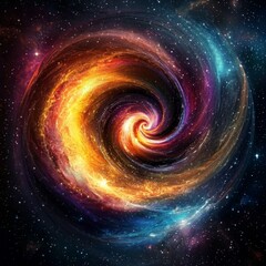Wall Mural - Visualization of cosmic phenomena featuring galaxies and tunnels.
