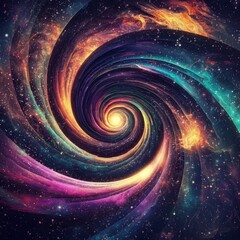 Wall Mural - Illustration of a wormhole tunnel representing time travel.