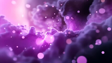 Wall Mural - Abstract Purple Pink Cloudscape with Bokeh and Soft Lighting Creating a Dreamy Aesthetic