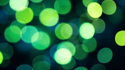 Wall Mural - green and blue bokeh abstract background with blurred circular light