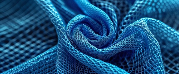 cyan theme mesh fabric macro zoom close up design texture background