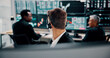 © DavidL25/peopleimages.com - Computer, finance and man with headset for stock market, financial analytics and trading review. Call center, business and people with monitor for online investment, revenue charts and statistics