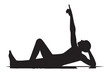 © Creative Image   - Silhouette of Reclining Man Vector Contemplative Pose and Relaxed