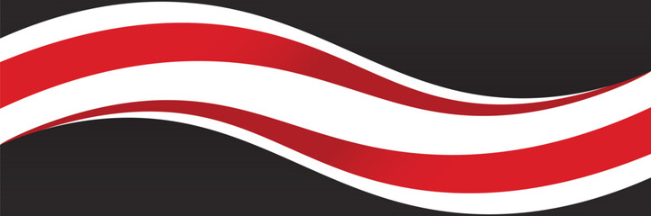 Wall Mural - abstract red waves are flowing on black and white background. red line background curve element.