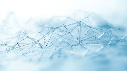 Abstract network design, light blue, digital background, for tech presentation