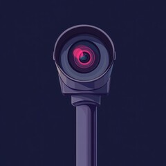 Aufkleber - Artistic Illustration of a Modern Camera Lens with Unique Background and Color Gradient