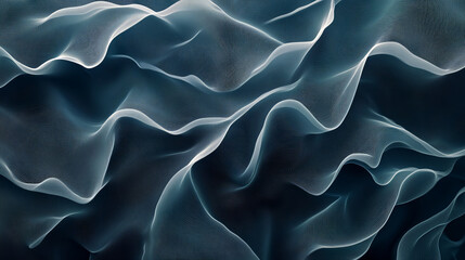Wall Mural - big data cyber strings. 3d illustration of wavy lines in information code field. data flow cyber con