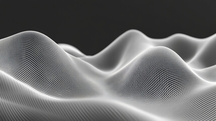 Wall Mural - data of crypto waves. 3d illustration of wavy lines in the information code field. data flow cyber c