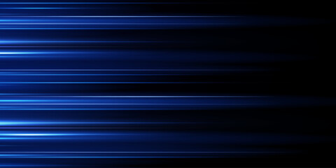 Wall Mural - motion light effect for banners. blue lines. the effect of speed on a blue background. lines of ligh