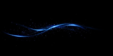 Wall Mural - abstract lines.neon lines of speed and fast wind. effect of moving at the speed of light. blue glow 