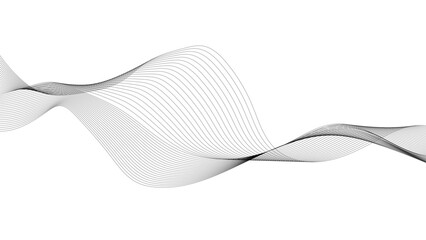 Sticker - abstract wavy line. wavy line horizontal divider outline minimalist art, a flowing blend of minimali