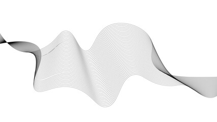 Sticker - abstract wavy line. wavy line horizontal divider outline minimalist art, a flowing blend of minimali