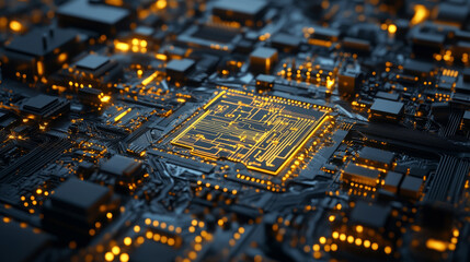 AI and global data. Robot, chat bot, android and digital evolution of robotics. Future processor development technologies. 3D illustration of quantum cyberspace