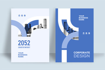 Wall Mural - city background business book cover design template