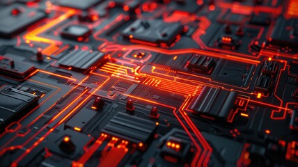 Abstract of digital shape or line and technological cyber style particle design connect in surreal electronic shape designing. High tech scenery express seamless pattern perfect for wallpaper. AIG53.