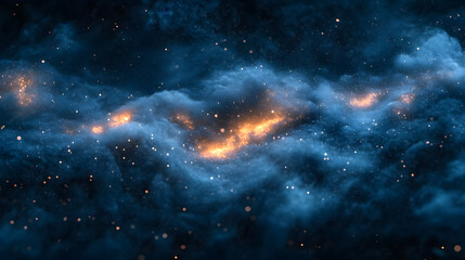 Wall Mural - Cosmic Symphony: A mesmerizing display of celestial wonder, featuring swirling nebulas and radiant stars, creating a sense of vastness and mystery.