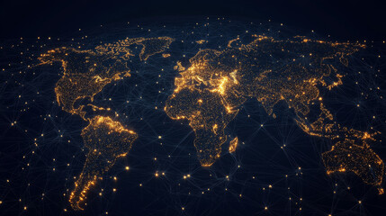 Cyberspace. Digital computer network as a global database. 3D illustration of clusters of information with a binary code element