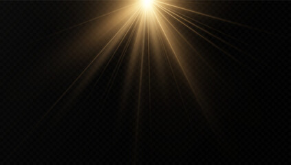 Aufkleber - Vector spotlight. A bright beam of light. Transparent realistic effect. Stage lighting.Vector	