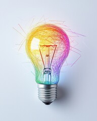 Poster - Colorful Light Bulb Idea Innovation Creativity Inspiration Design Concept