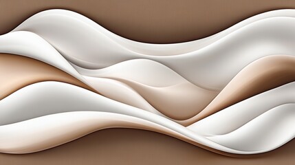 Wall Mural - this abstract image showcases dynamic, glowing waves of orange and gold on a dark brown background, 