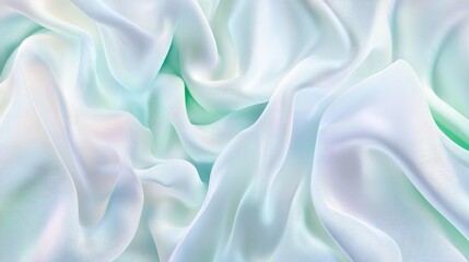 Wall Mural - an abstract visual features soft, flowing teal green swirls that evoke a sense of calmness and seren