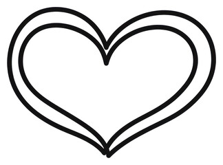 Wall Mural - png heart white line logo.