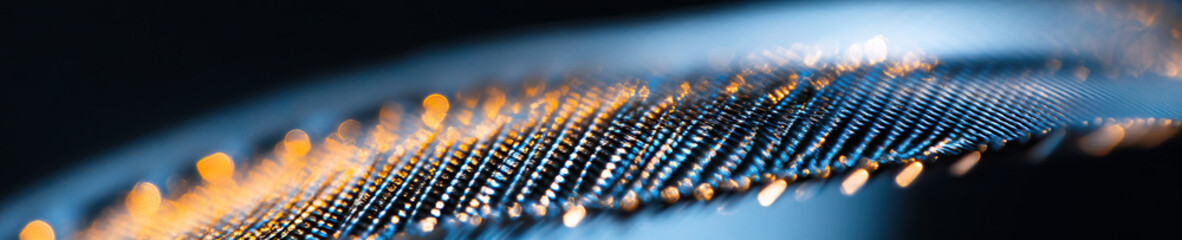 Close-up of Textured Surface with Bokeh Lighting