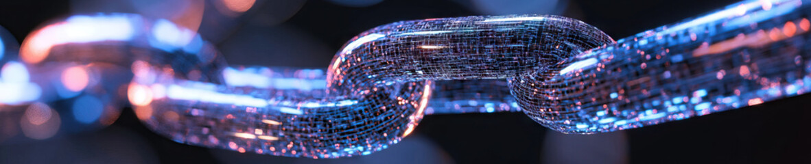 Digital Chain Link with Illuminated Nodes