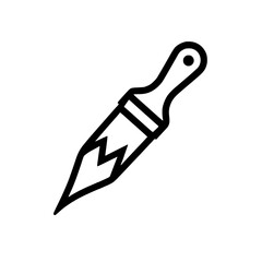 Wall Mural - minimalist line art: an artistic paint brush tool icon a simple yet elegant design ideal for creativ