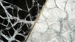 © Victuscon - A dramatic black and white abstract background filled with pieces of broken glass or concrete, overlapping in various shapes and sizes.
