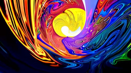 Canvas Print - colorful abstract swirl pattern creating dreamy visual experience