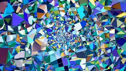 Canvas Print - colorful geometric shapes create mesmerizing swirling patterns
