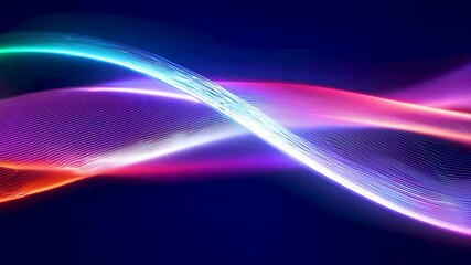 Wall Mural - colorful waves of light flow smoothly across the screen